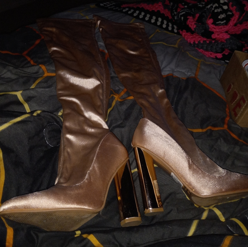 thigh high blush boots